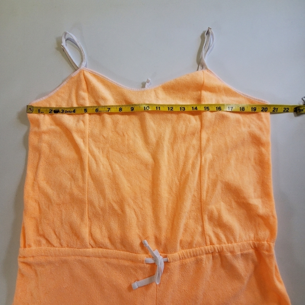7366 * Op Ocean Pacific Terrycloth Romper Cover Up Orange Size XL (15/17) - Picture 9 of 13